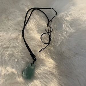 New Raw Green Fluorite Necklace
